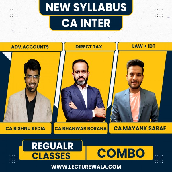 CA Inter New Syllabus Group - 1 Combo Regular Classes by CA Ranjan Periwal Classes : Online Classes