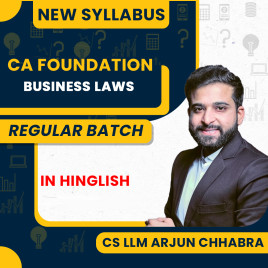 CA Foundation Business Laws Regular Live Batch By CA Arjun Chhabra