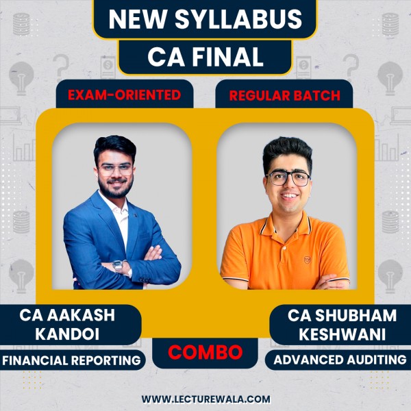 CA Final New Syllabus Audit Regualr & FR Fastrack Exam Oriented Classes By CA Aakash Kandoi & CA Shubham Keswani : Pen Drive / Online Classes