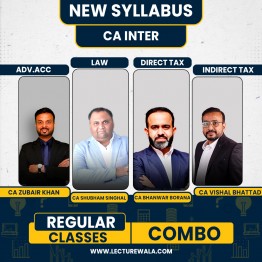 CA Inter New Syllabus Group - 1 Combo Regular Classes By CA Zubair Khan, CA Amit Popli, CA Bhanwar Borana & CA Vishal Bhattad: Pen Drive / Online Classes