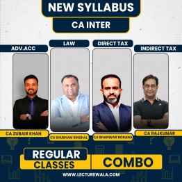 CA Inter New Syllabus Group - 1 Combo Regular Classes By CA Zubair Khan, CA Amit Popli, CA Bhanwar Borana & CA Rajkumar: Pen Drive / Online Classes
