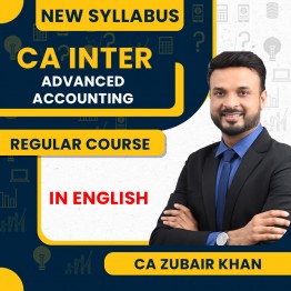 CA Inter New Syllabus Advanced Accounting Regular Classes (In English) By CA Zubair Khan : Pen Drive / Online Classes.