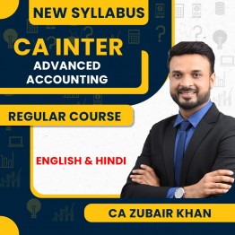 CA Inter New Syllabus Advanced Accounting Regular Classes (In Hinglish) by CA Zubair Khan : Pen drive / Online classes.