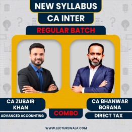 CA Inter New Syllabus Advanced Accounting & Direct Tax Regular Combo Classes By CA Zubair Khan & CA Bhanwar Borana : Pen Drive / Online Classes