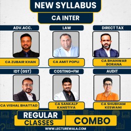 CA Inter New Syllabus both Group regular Combo Classes By BB Virtuals With CA Vishal Bhattad : Pen Drive / Online Classes