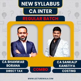 CA Inter New Syllabus Costing & DT Regular Combo Classes By CA Sankalp Kanstiya & CA Bhanwar Borana : Pen Drive Online Classes