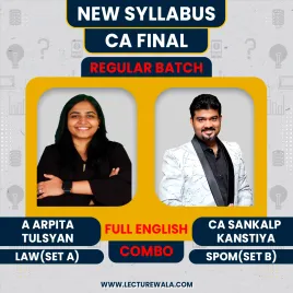 CA Arpita Tulsyan (Set A) Law & CA Sankalp Kanstiya (Set B) SCPM Regular Online Classes In English For CA Final CA Arpita Tulsyan (Set A) Law & CA Sankalp Kanstiya (Set B) SCPM Regular Online Classes In English For CA Final