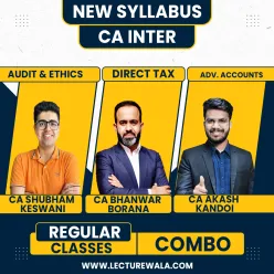 CA Aakash Kandoi Adv.Accounts, CA Bhanwar Borana Direct Tax & CA Shubham Keswani Audit Regular Full Combo Course For CA Inter May 27 & onwards