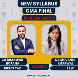CMA Final Direct Tax &amp; Corporate &amp; Economic Laws Regular Batch By CA Bhanwar Borana &amp; CA Shivangi Agarwal