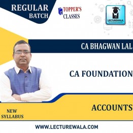 CA Foundation Accounting Regular Course: Video Lectures + Study Materials by CA Bhagwan Lal Sir (For MAY 2022)