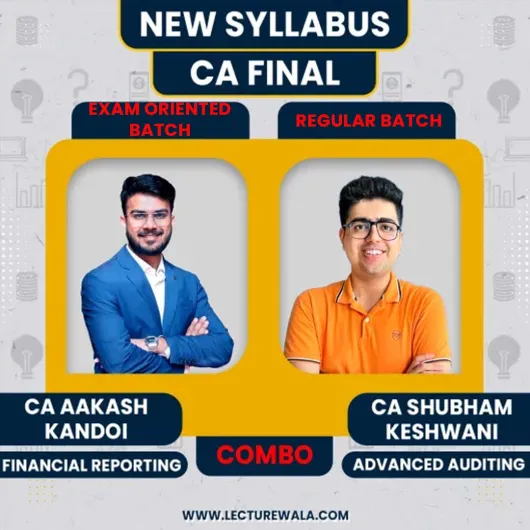 CA Final FR Regular & Audit Fastrack Batch By CA Aakash Kandoi & CA Shubham Keswani : Pen Drive / Online Classes