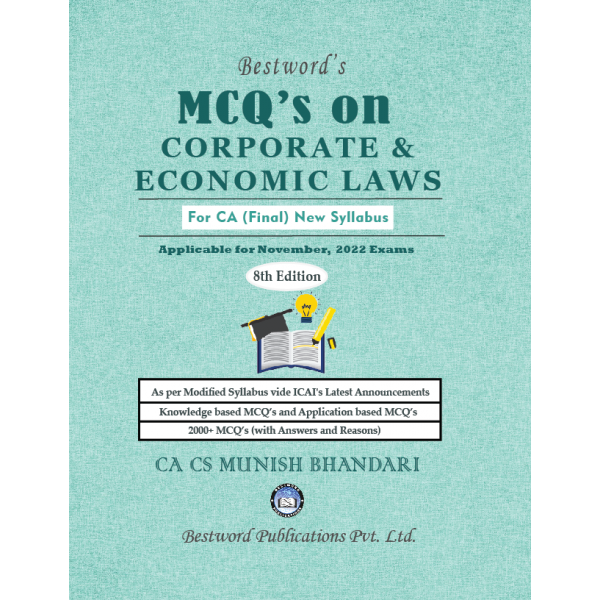 CA Final Corporate & Economic law MCQ (8th Edition) by CA CS Munish Bhandari (For Nov 2022)