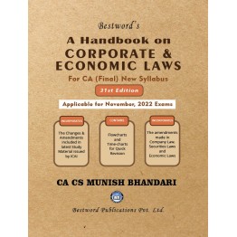 CA Final Corporate & Economic law Handbook (31th Edition) by CA CS Munish Bhandari (For Nov 2022)