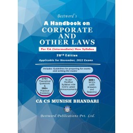 CA Inter Corporate & Other laws ( 28th Edition ) Book  by CA CS Munish Bhandari (For Nov 2022)