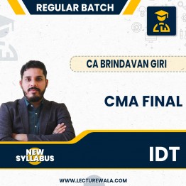 CMA Final New Syllabus IDT (GST + Custom) Regular Course by CA Brindavan Giri: Pen drive / Google drive.