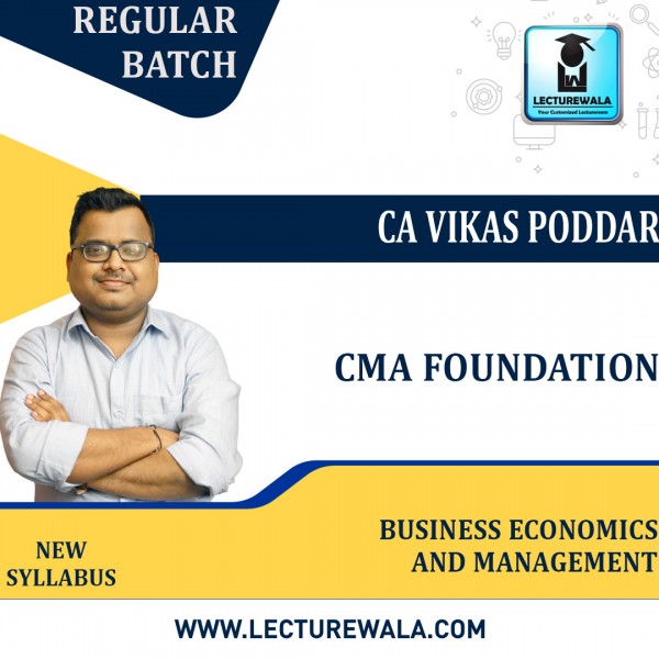 CMA Foundation Business Economics And Management Regular Course By CA Vikas Poddar : Pen Drive / Online Classes