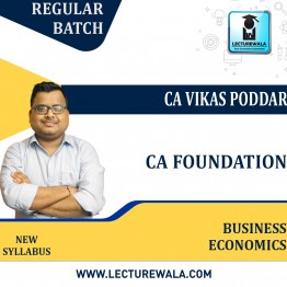 CA Foundation Business Economics Regular Course By CA Vikas Poddar : Pen Drive / Online Classes