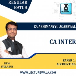 CA Inter  Accounting Regular Course By CA Abhimanyyu Agarrwal: Pen Drive / Google Drive.