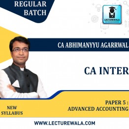 CA Inter Adv. Accounting Regular Course By CA Abhimanyyu Agarrwal: Pen Drive / Online Classes.