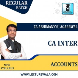 CA Inter  Accounting Regular Course : Video Lecture + Study Material By CA Abhimanyyu Agarrwal (For Nov 2022 & May 2023 )