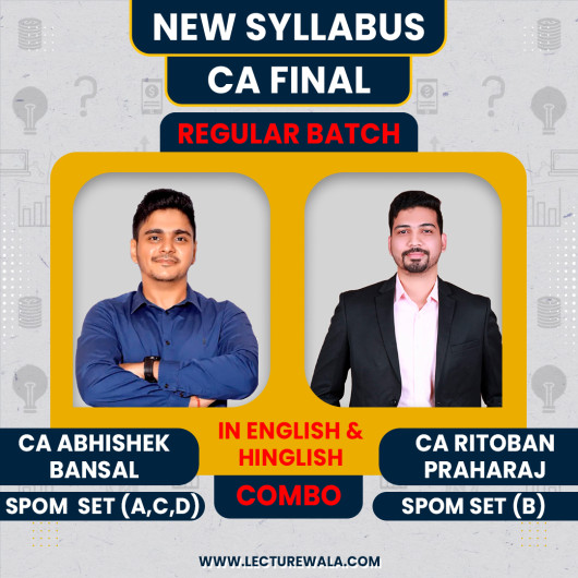 CA Final Self-Paced Online Module - SET A,B,C & D Combo Regular Classes In Both Language By CA Abhishek Bansal & CA Ritoban Paraharaj CA Final Self-Paced Online Module - SET A,B,C & D Combo Regular Classes In Both Language By CA Abhishek Bansal & CA Ritoban Paraharaj