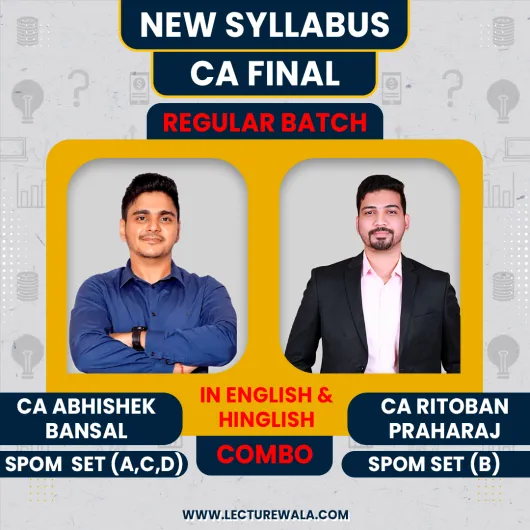 CA Final Self-Paced Online Module - SET A,B,C & D Combo Regular Classes In Both Language By CA Abhishek Bansal & CA Ritoban Paraharaj 