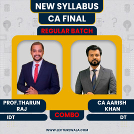 CA Final New Syllabus DT + IDT Combo Regular Course In English By Prof.Tharun Raj &amp; CA Aarish Khan: Online Classes