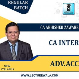 CA Inter Adv . Accounts  New Syllabus Regular Course : Video Lecture + Study Material By CA Abhishek Zaware  (For May 2023)