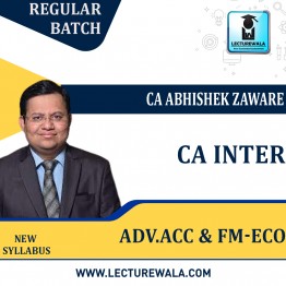 CA FM-ECO & Adv, Accounts Combo  New Syllabus Regular Course : Video Lecture + Study Material By CA Abhishek Zaware  (For May 2023 & onward)