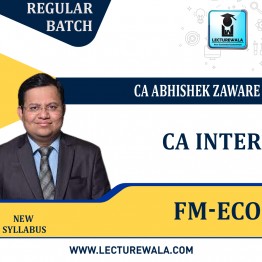 CA FM-ECO  New Syllabus Regular Course : Video Lecture + Study Material By CA Abhishek Zaware  (For May 2023 & Nov 20223)
