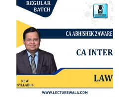 CA Inter Law New Syllabus Regular Course : Video Lecture + Study Material By CA Abhishek Zaware  (For Nov 2022 & May 2023)