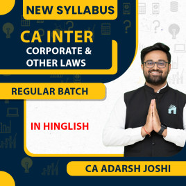 CA Adarsh Joshi Law New Syllabus Regular Batch For CA Inter: Online Classes 