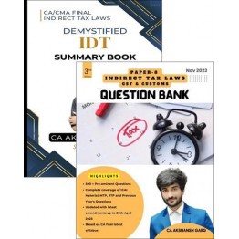 CA Final IDT Summary Book & Question Bank Combo By Akshansh Garg