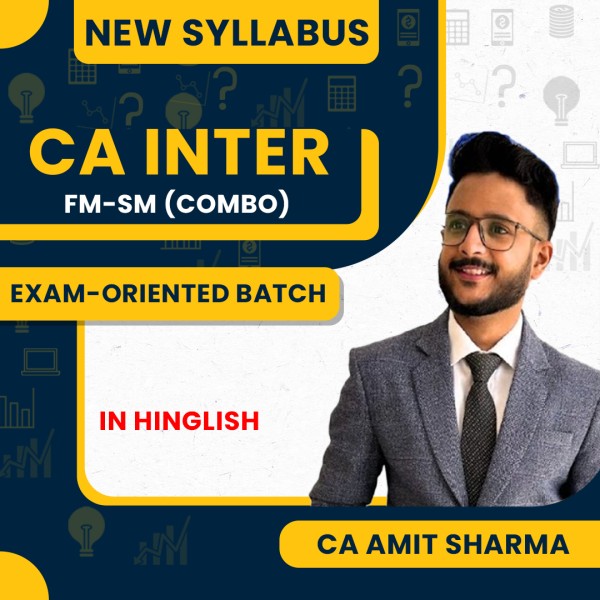 CA Amit Sharma FM-SM Combo Exam-Oriented Online Classes For CA Inter: Pen Drive / Online Classes