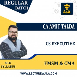 CS Executive Combo (CMA+FMSM) Regular Course  By CA Amit Talda: Pendrive / Online Classes