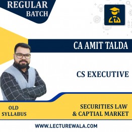 CS Executive  Securities Law And Captial Market Regular Course By CA Amit Talda: Pendrive / Online Classes