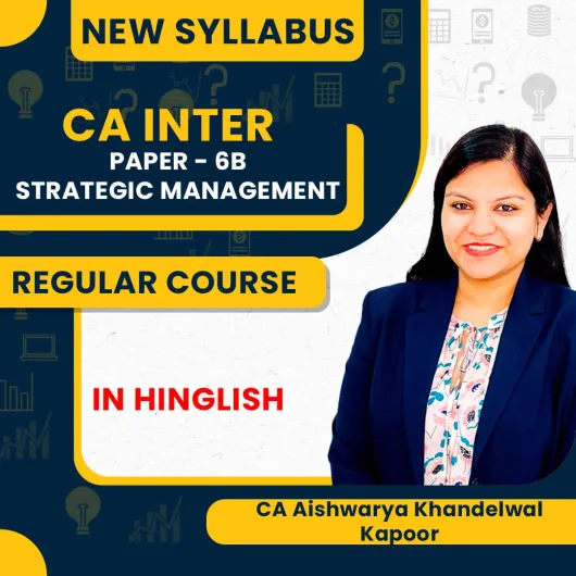 CA Aishwarya Khandelwal Kapoor Strategic Management Regular Online Classes For CA Inter : Online Classes