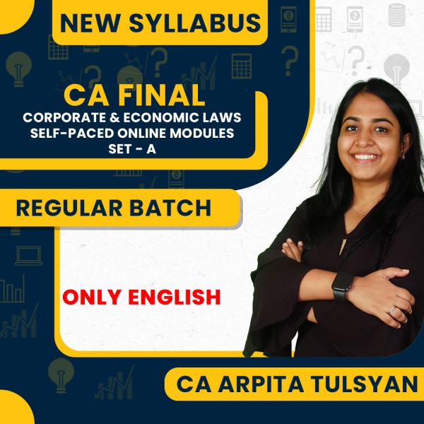 CA Arpita Tulsyan LAW Fastrack Online Classes For CA Final (SPOM): Google Drive / Pen Drive 