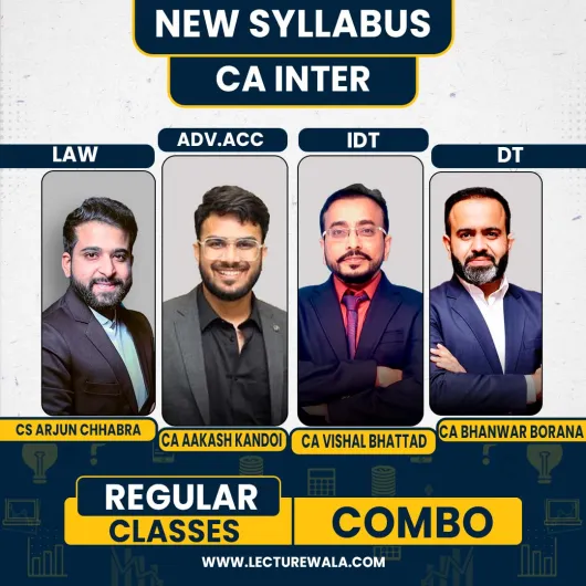 CA Inter Adv. Accounts, Law & Direct Tax Regular Online Combo Classes By CA Bhanwar Borana, CA Aakash Kandoi , CA Vishal Bhattad & CA Arjun Chhabra