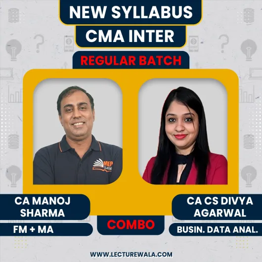 CA/CS Divya Agarwal BDA & CA Manoj Sharma & FM + MA Regular Online Combo Classes CA/CS Divya Agarwal BDA & CA Manoj Sharma & FM + MA Regular Online Combo Classes
