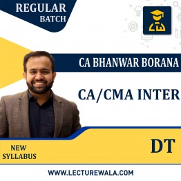 CA/CMA Inter  Direct Tax Regular batch By CA Bhanwar Borana: Pen Drive / Live Online Classes