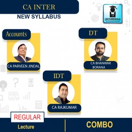 CA Inter DT + IDT  And Accounts Regular Course By CA RajKumar and CA Bhanwar Borana And CA Parveen Jindal : PEN DRIVE / ONLINE CLASSES.