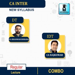 CA Inter DT + IDT (paper 4)   Regular Batch latest recording by CA RajKumar and CA Bhanwar Borana : PEN DRIVE / ONLINE CLASSES. 