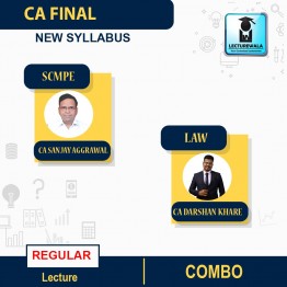 CA Final Combo SCMPE, LAW  Regular Course  By CA Sanjay Aggarwal, CA DARSHAN KHARE : Pen Drive / Online Classes