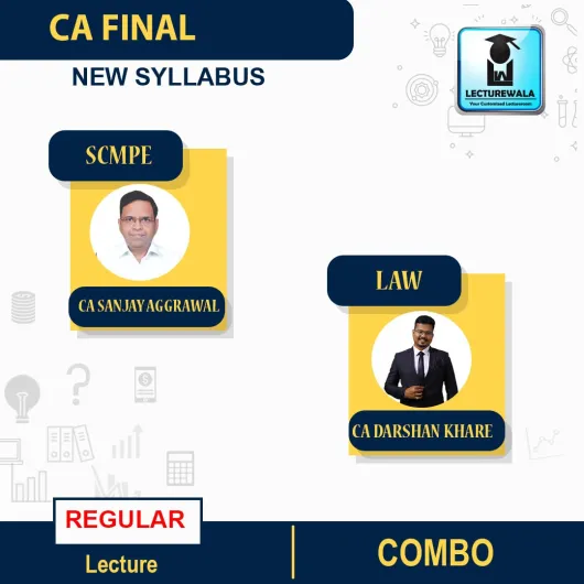 CA Final Combo SCMPE, LAW Regular Course By CA Sanjay Aggarwal, CA DARSHAN KHARE : Pen Drive / Online Classes