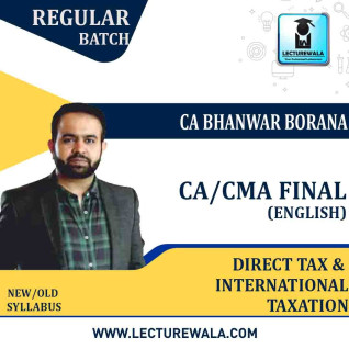CA / CMA Final Direct Tax (English) New Recording Regular Course By CA Bhanwar Borana : PEN DRIVE / ONLINE CLASSES. CA / CMA Final Direct Tax (English) New Recording Regular Course By CA Bhanwar Borana : PEN DRIVE / ONLINE CLASSES.