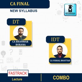 CA Final DT+IDT Combo Fastrack Batch By CA Bhanwar Borana & CA Vishal Bhattad : Pen Drive / Online  Classes.
