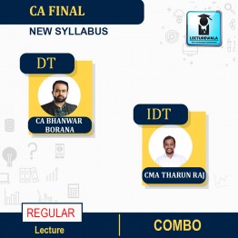 CA Final Direct Tax Laws And International Taxation & Indirect Tax Laws Combo  Regular Course by PROF. THARUN RAJ and CA Bhanwar Borana : PEN DRIVE / ONLINE CLASSES.