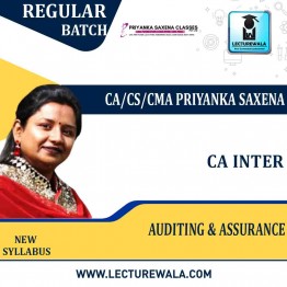  CA Inter Auditing & Assurance Regular Course : Video Lecture + Study Material By CA/CS/CMA Priyanka Saxena (For JUNE 2022 & DEC. 2022)