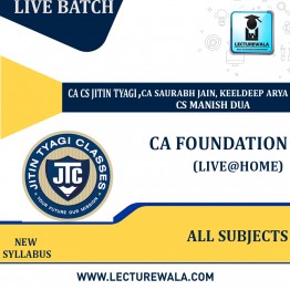CA Foundation All Subject Combo Regular Course By Jitin Tyagi Classes: Online Live classes.